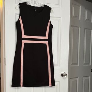 Elegant Black and Pink Mini Dress